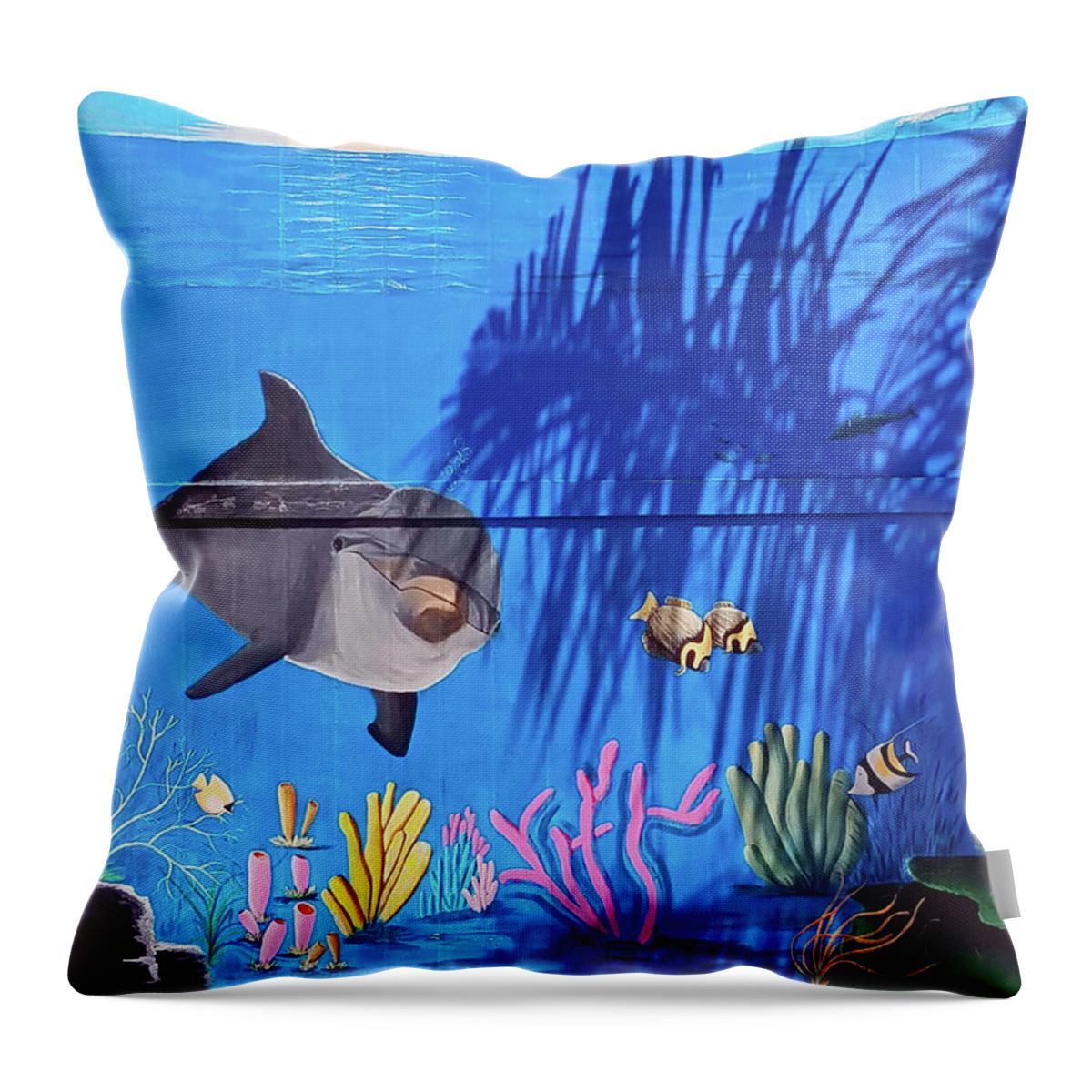 Underwater Throw Pillow featuring the photograph Welcome to Florida by Sharon Williams Eng