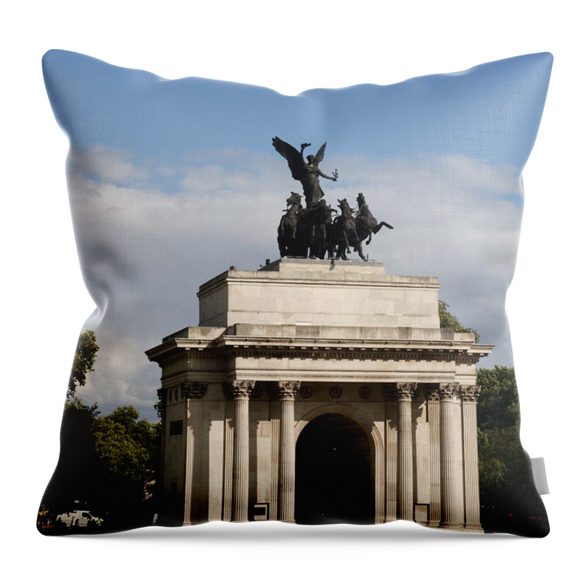 Arches Throw Pillow featuring the photograph Wellington Arch by Christopher Rowlands