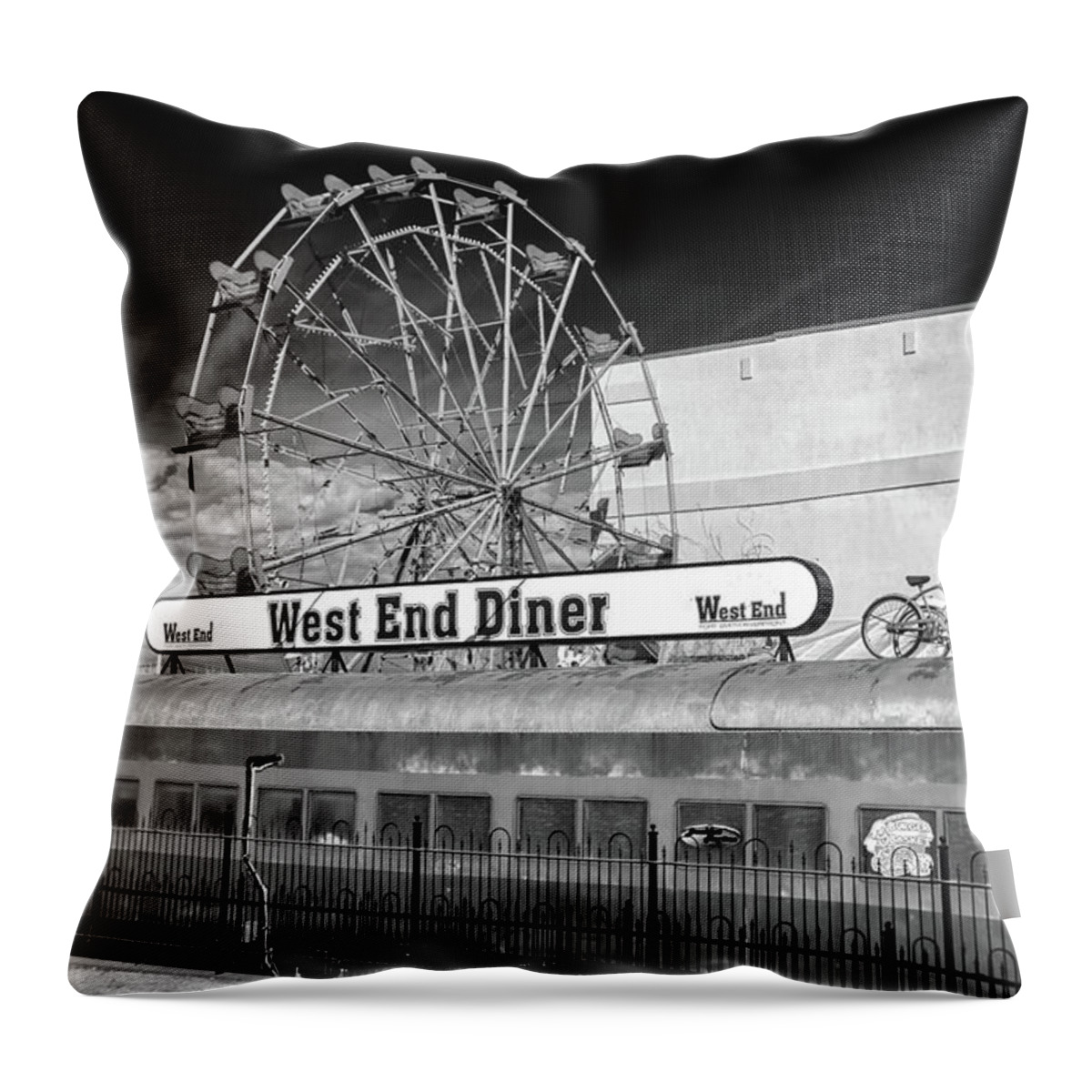 Fort Smith Throw Pillow featuring the photograph West End Diner by James Barber