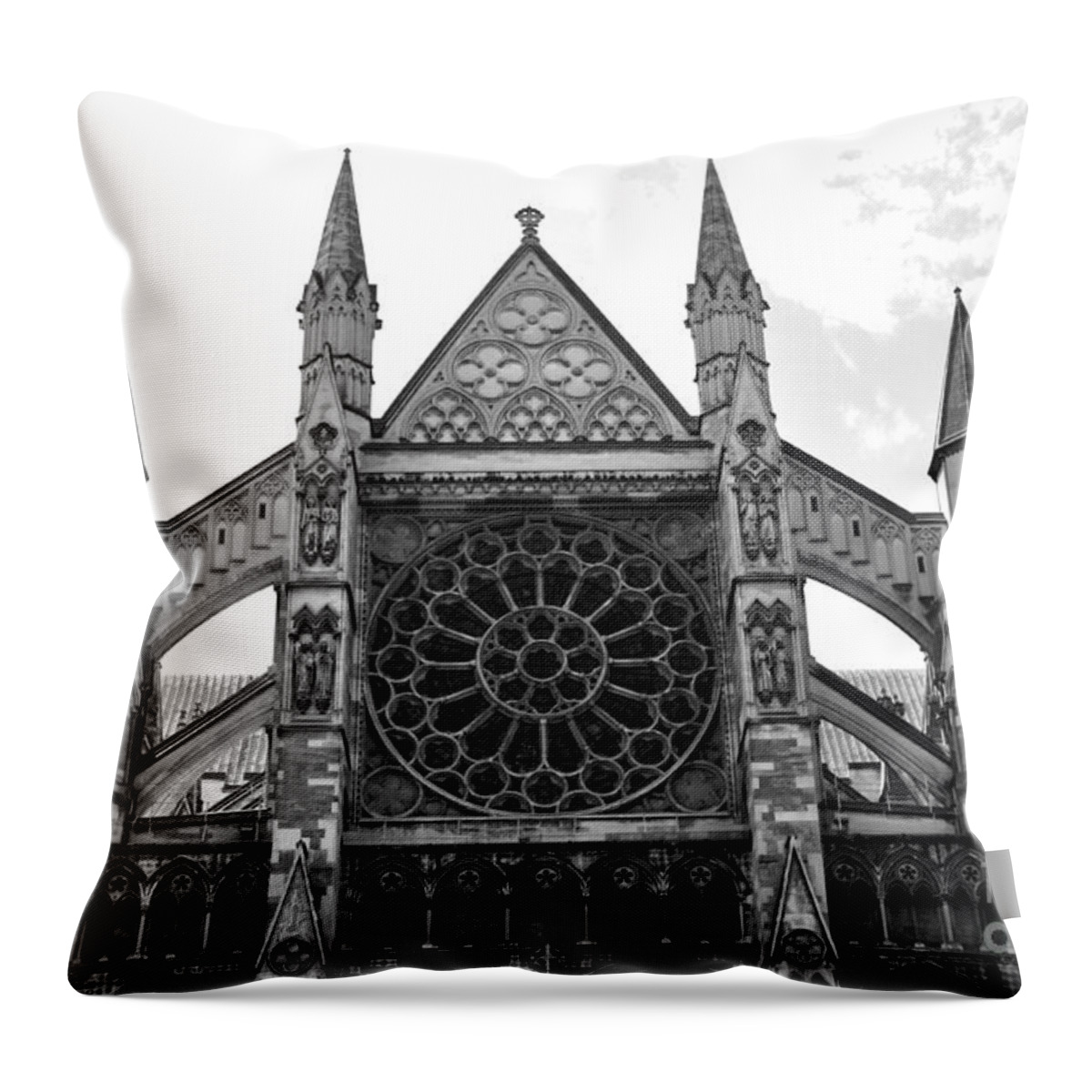 Westminster Abbey Throw Pillow featuring the photograph Westminster Abbey by Andrew Dinh