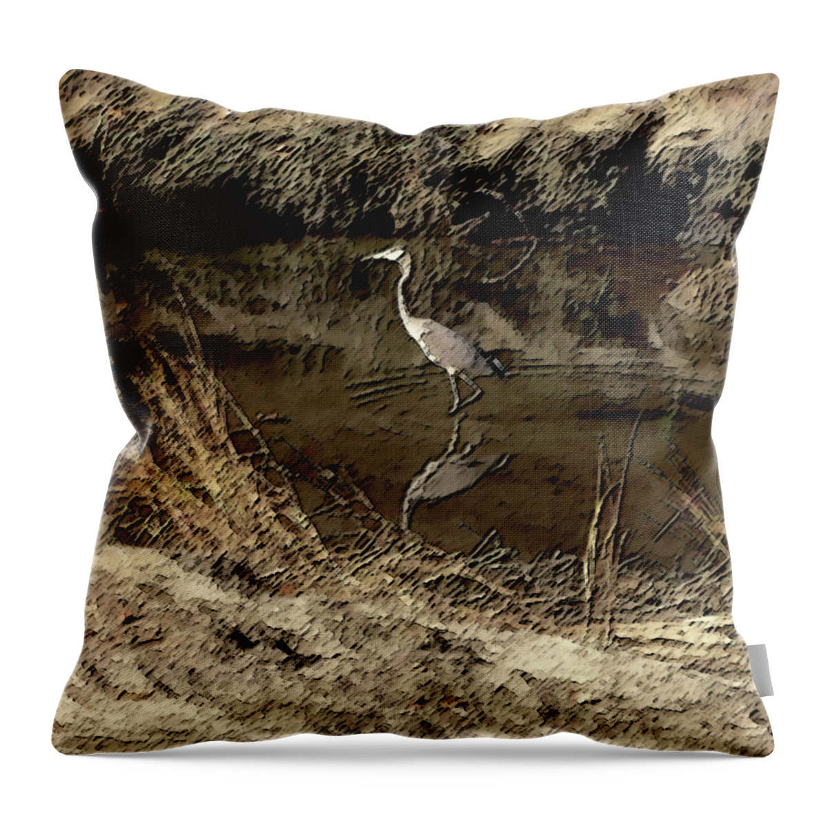 Throw Pillow featuring the photograph Wetlands by Mark Alesse