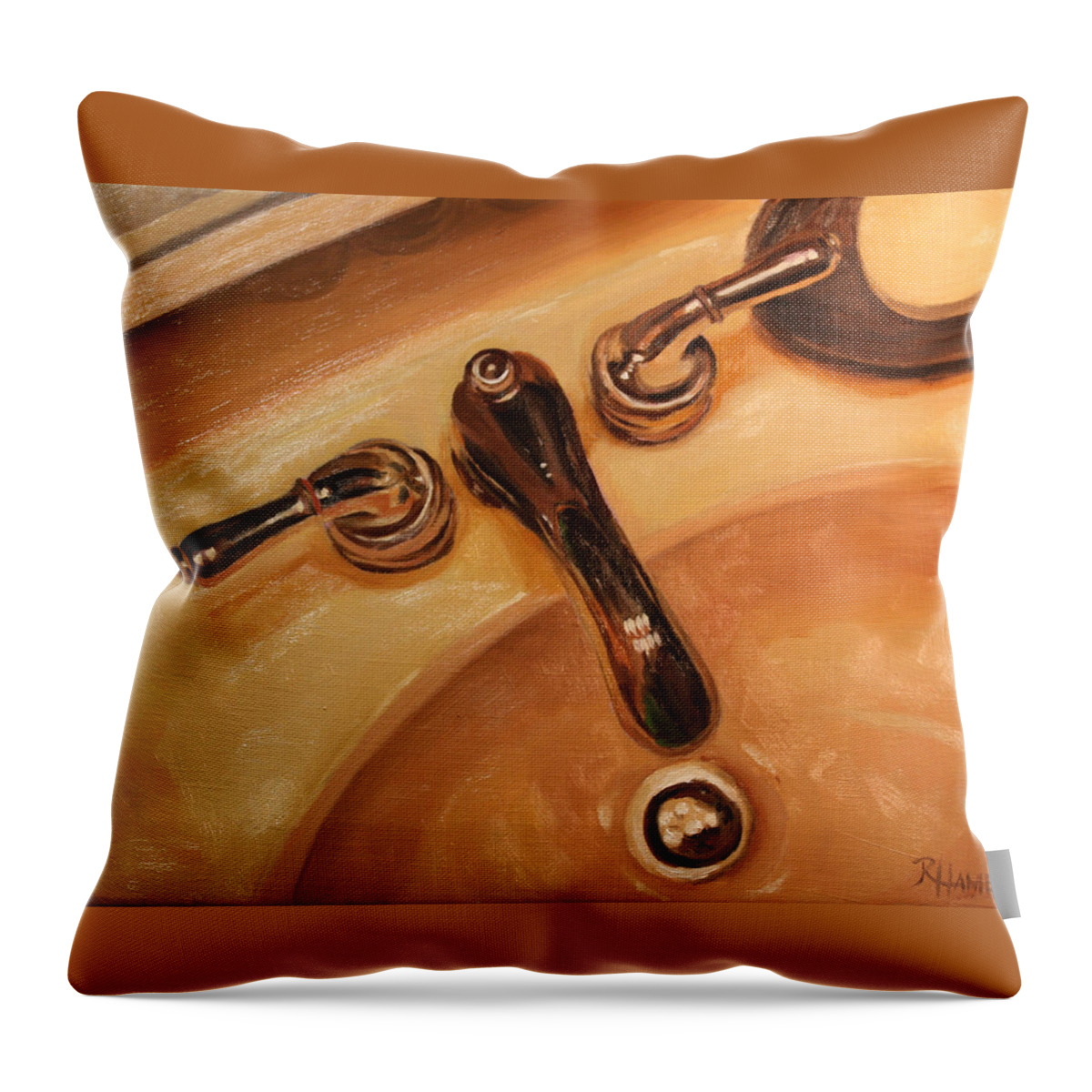Still Life Throw Pillow featuring the painting What a Drip by Rachel Bochnia