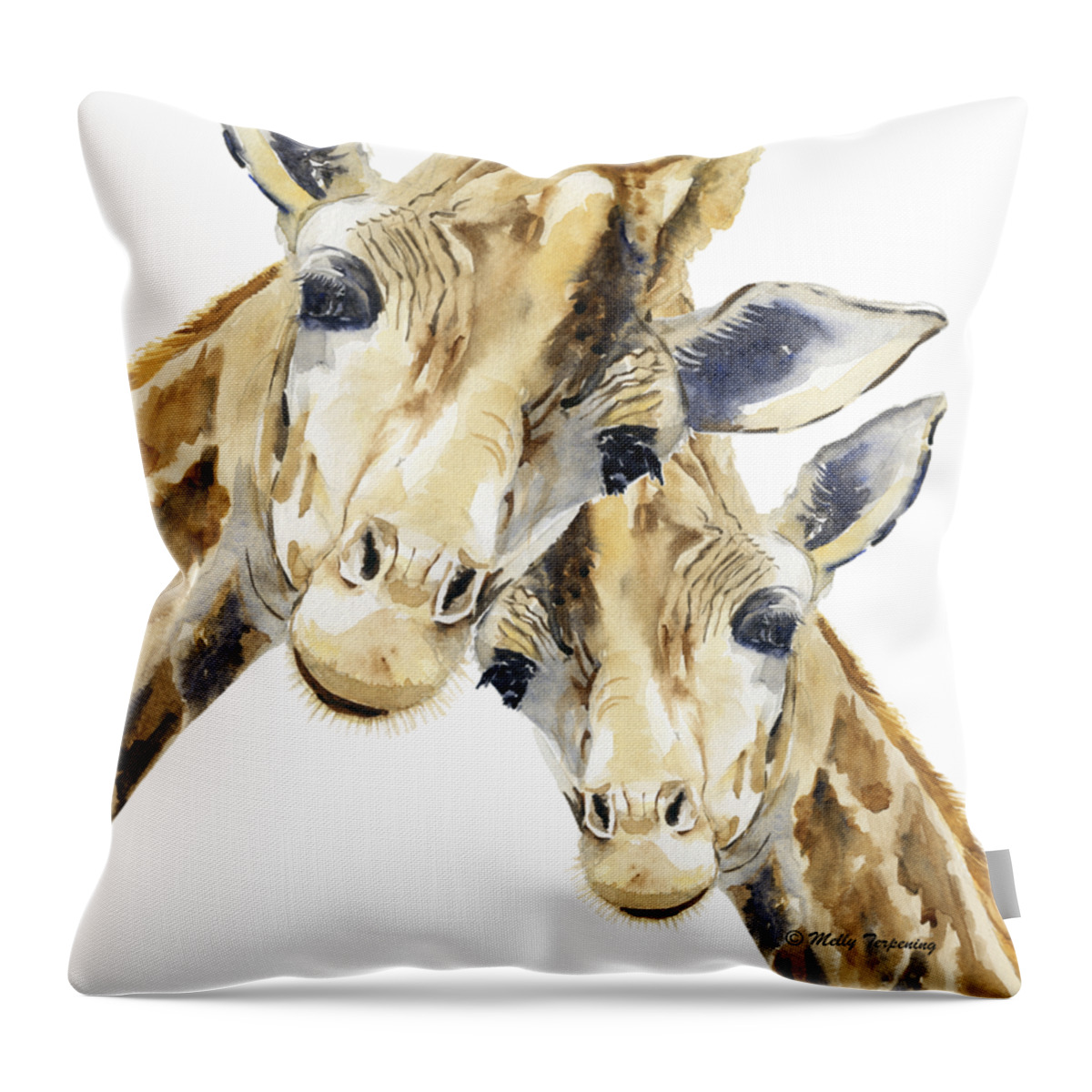 What Are You Doing Throw Pillow featuring the painting What are you doing? by Melly Terpening