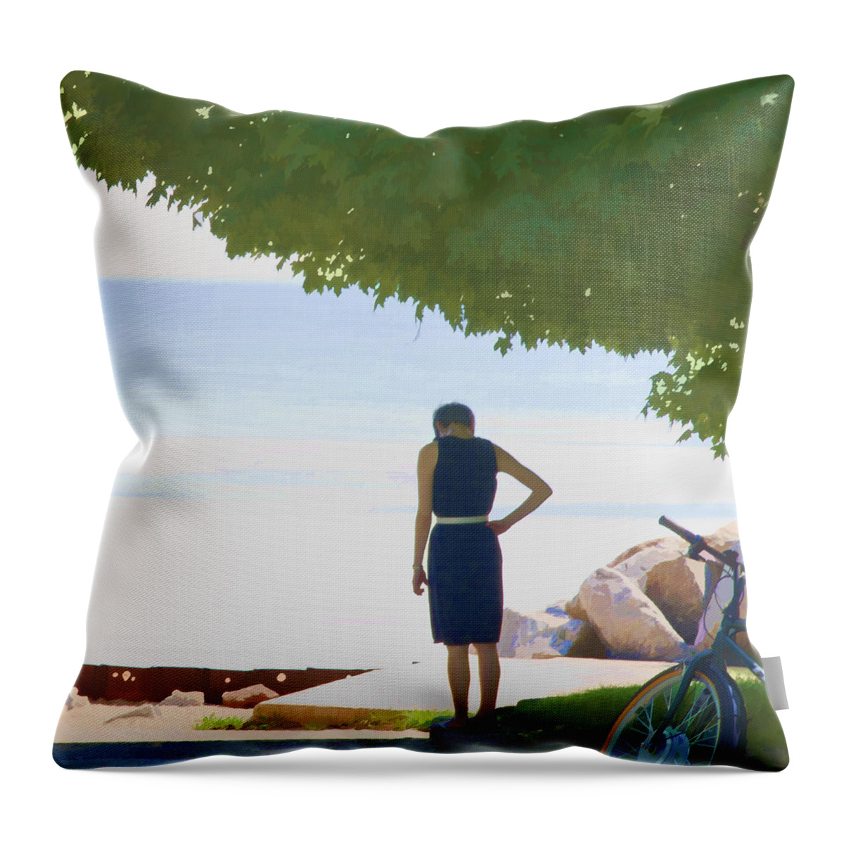 Lake Throw Pillow featuring the photograph What If by John Hansen