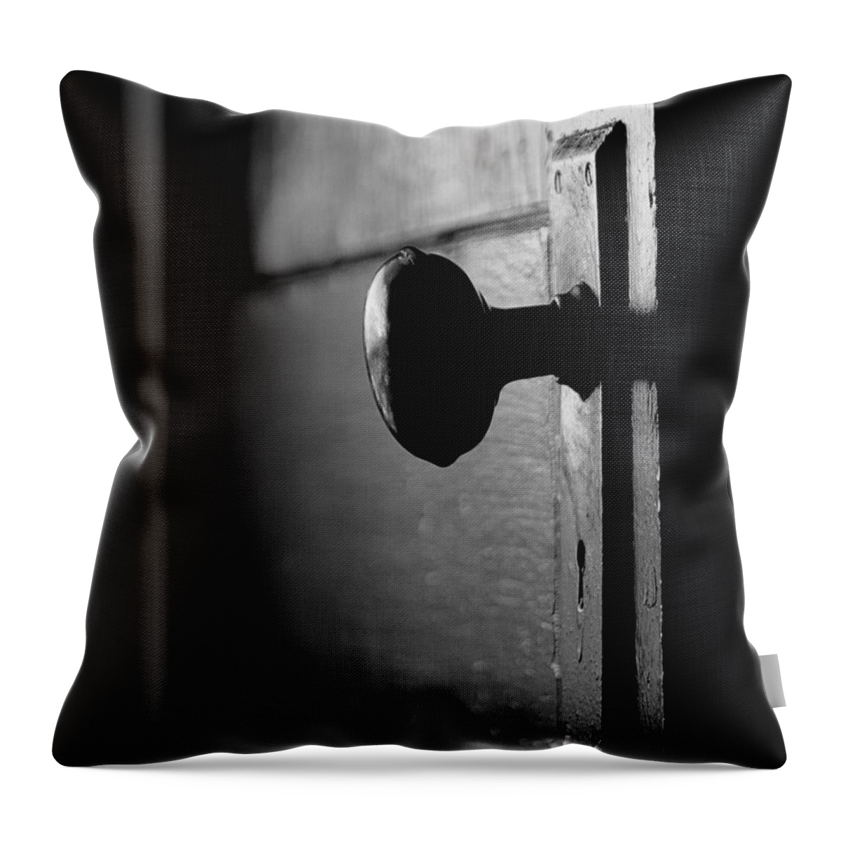 Black/white Throw Pillow featuring the photograph What Lies Beyond by Denise Romano