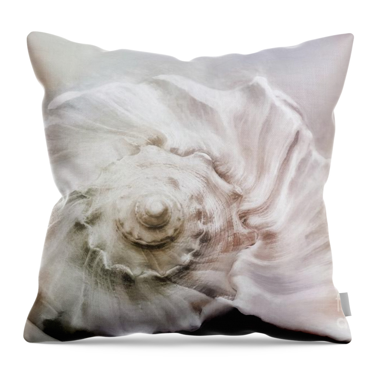 Knobbed Whelk Throw Pillow featuring the photograph Whelk Shell by Benanne Stiens