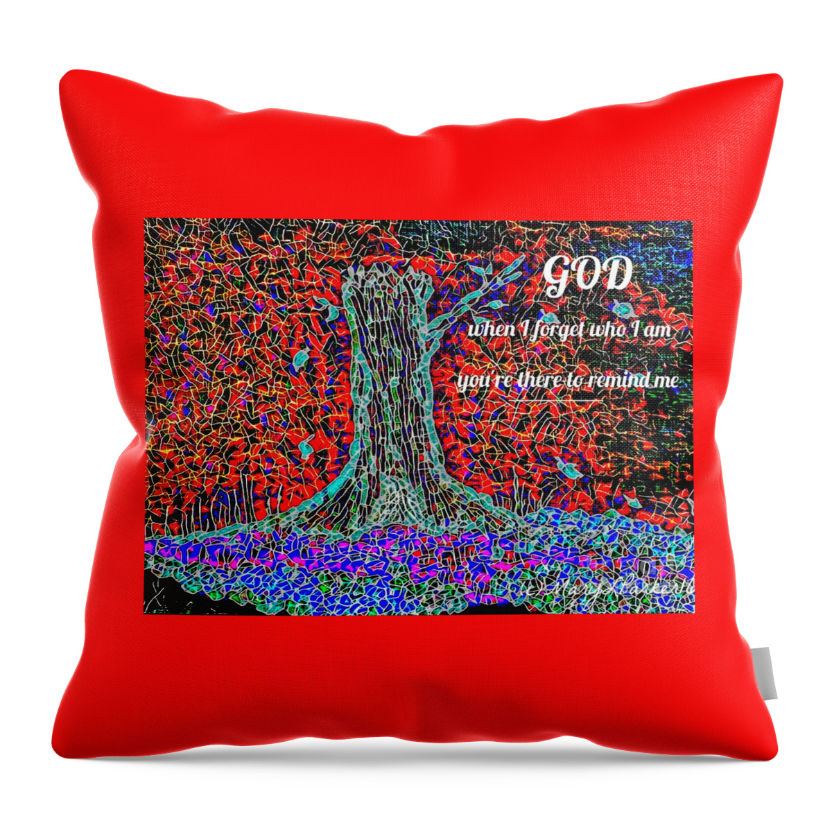 When I Forget Throw Pillow featuring the digital art When I Forget by MaryLee Parker