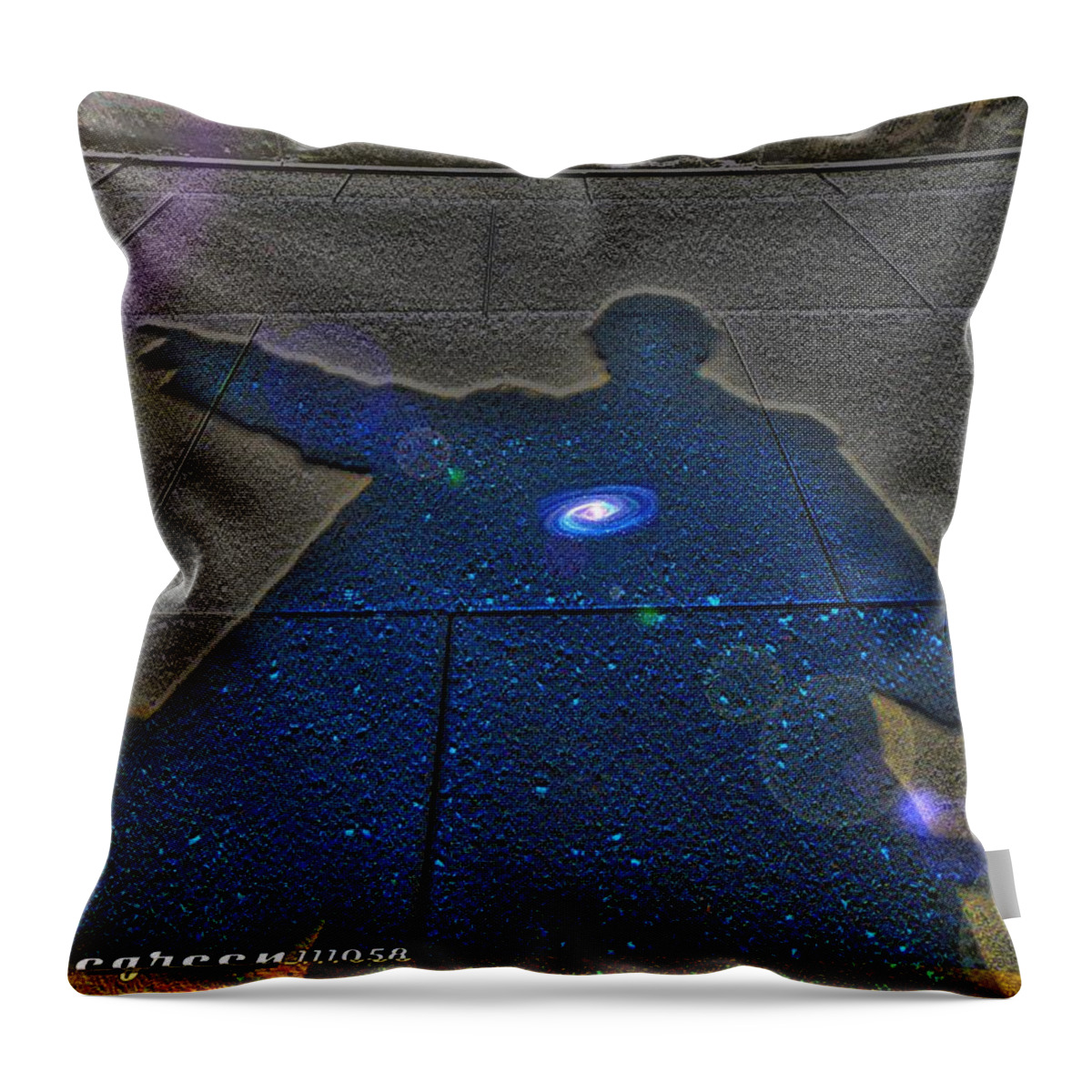 Man Throw Pillow featuring the digital art When I Look Inside by Vincent Green