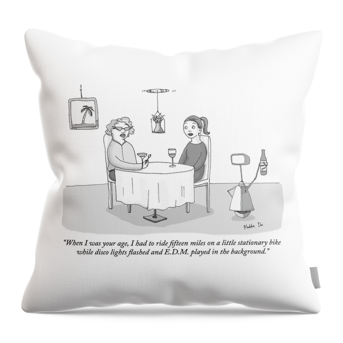 When I Was Your Age Throw Pillow