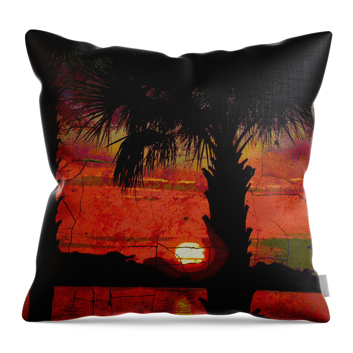 Seascapes Throw Pillow featuring the photograph When The Day Ends Time Is Exhausted by Jan Amiss Photography
