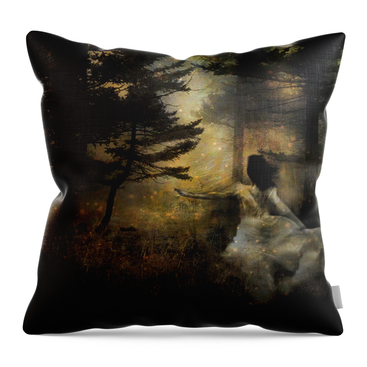 Forest Throw Pillow featuring the photograph When The Forest Calls by Theresa Tahara