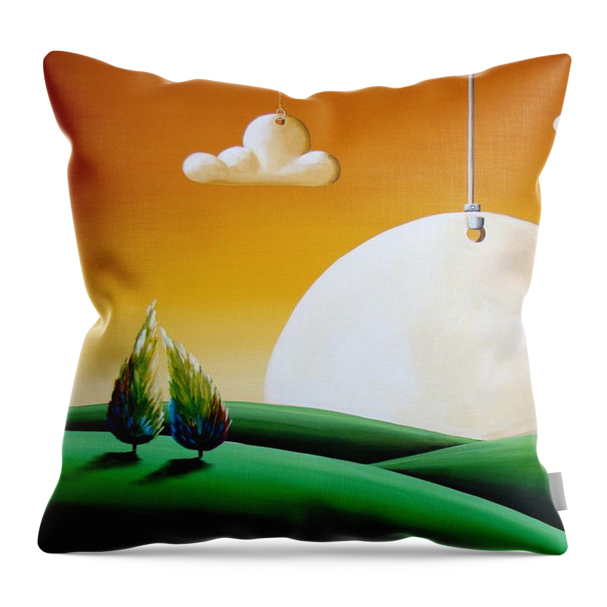 Trees Throw Pillow featuring the painting When Time Stands Still by Cindy Thornton