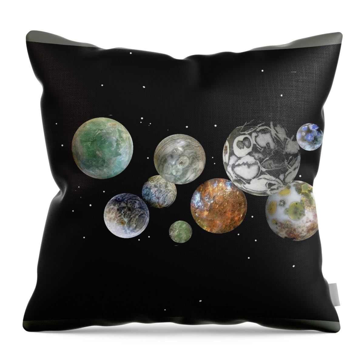 Planets Throw Pillow featuring the photograph When Worlds Collide by Tony Murray