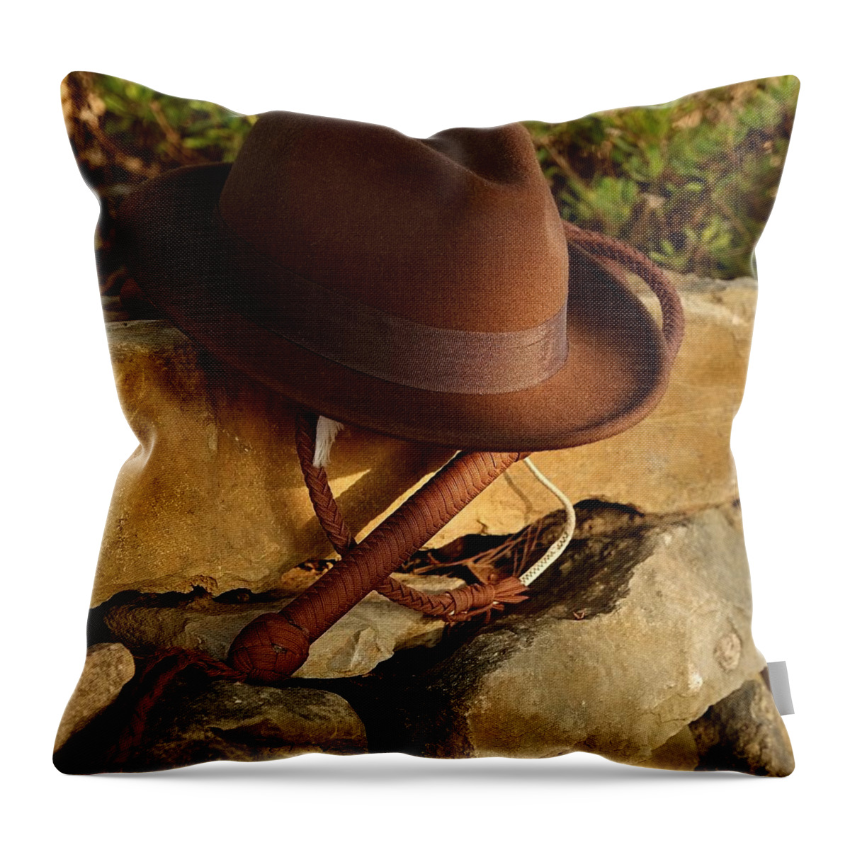 Indiana Jones Throw Pillow featuring the photograph Where is Indiana? by Angelo DeVal