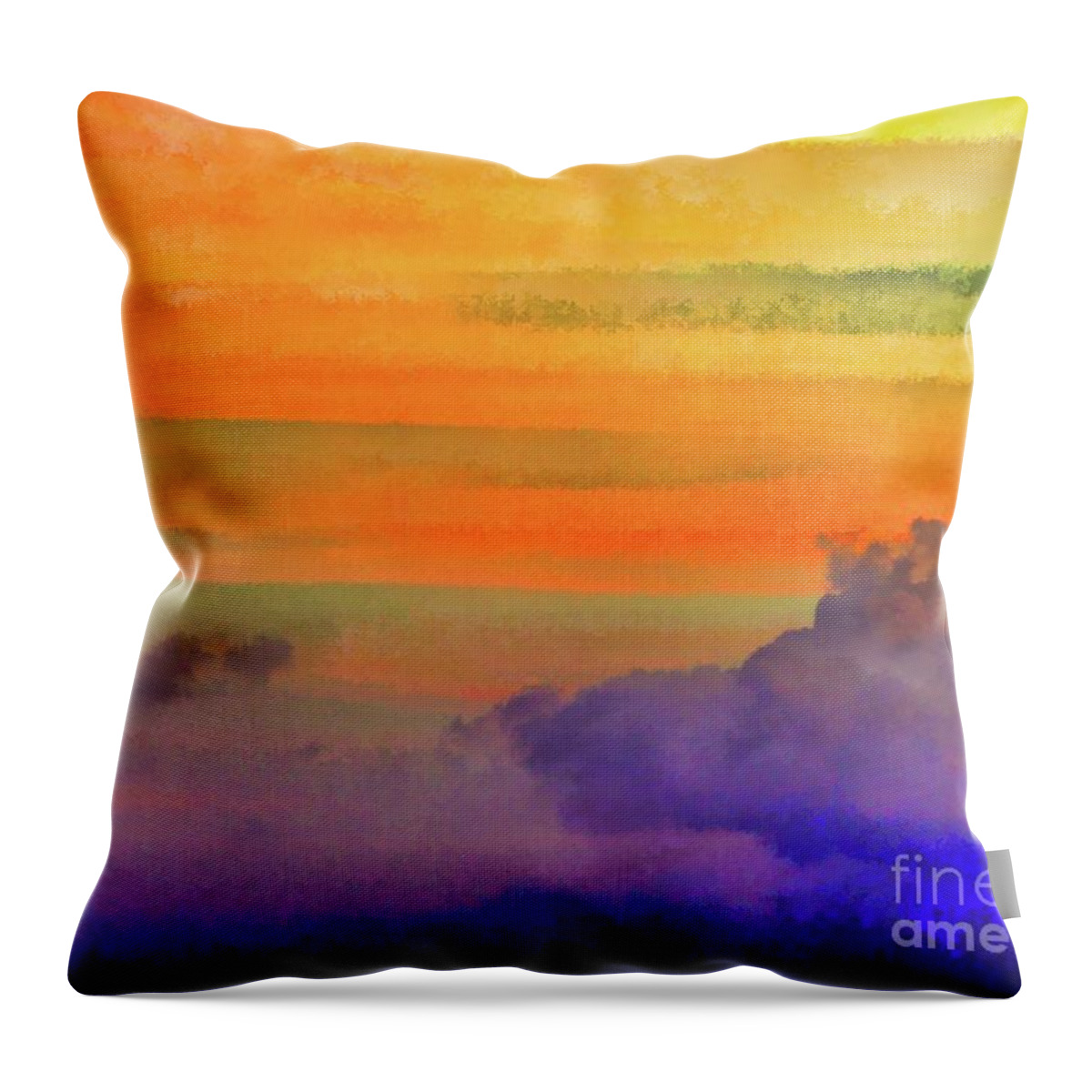 America Throw Pillow featuring the digital art Where Rainbows Begin by Robyn King