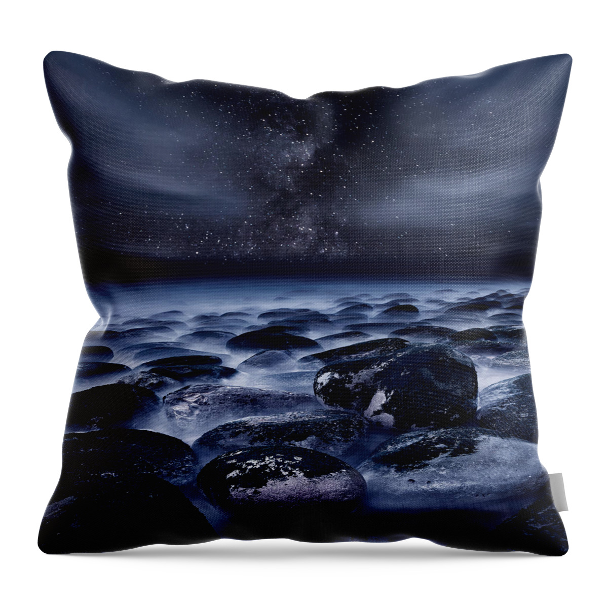 Night Throw Pillow featuring the photograph Where Silence is Perpetual by Jorge Maia