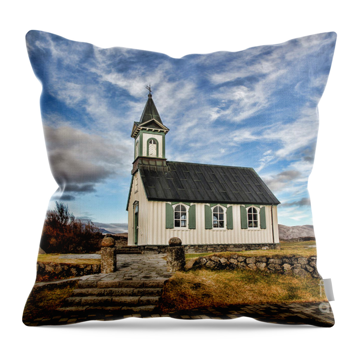 Church Throw Pillow featuring the photograph Where the Worlds Meet by Jasna Buncic