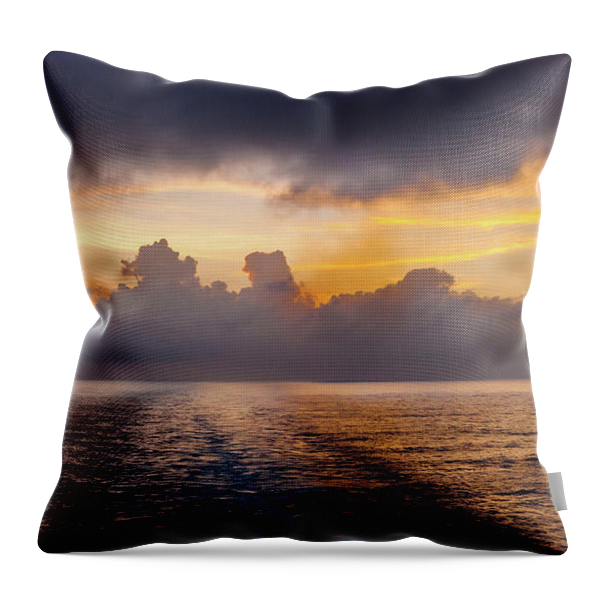 Sunsets Throw Pillow featuring the photograph Where we were by Charles McCleanon