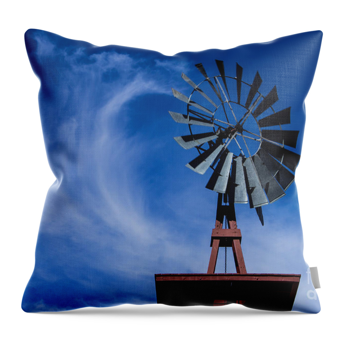 Clouds Throw Pillow featuring the photograph Whipping Up The Clouds by Steven Parker