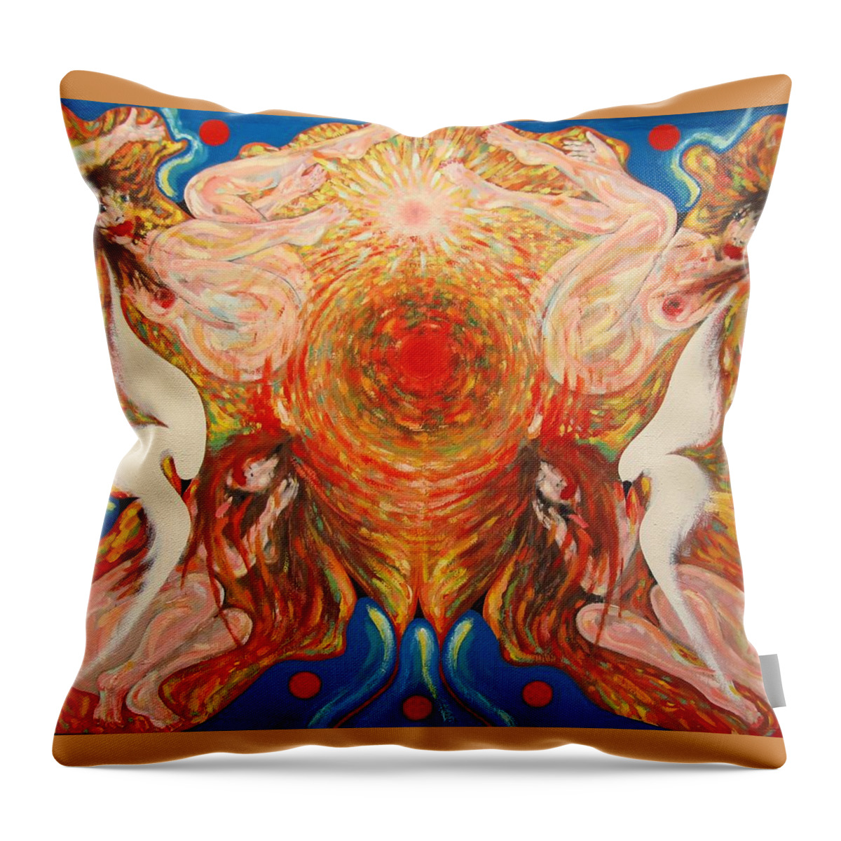 Imagination Throw Pillow featuring the painting Whirl by Wojtek Kowalski