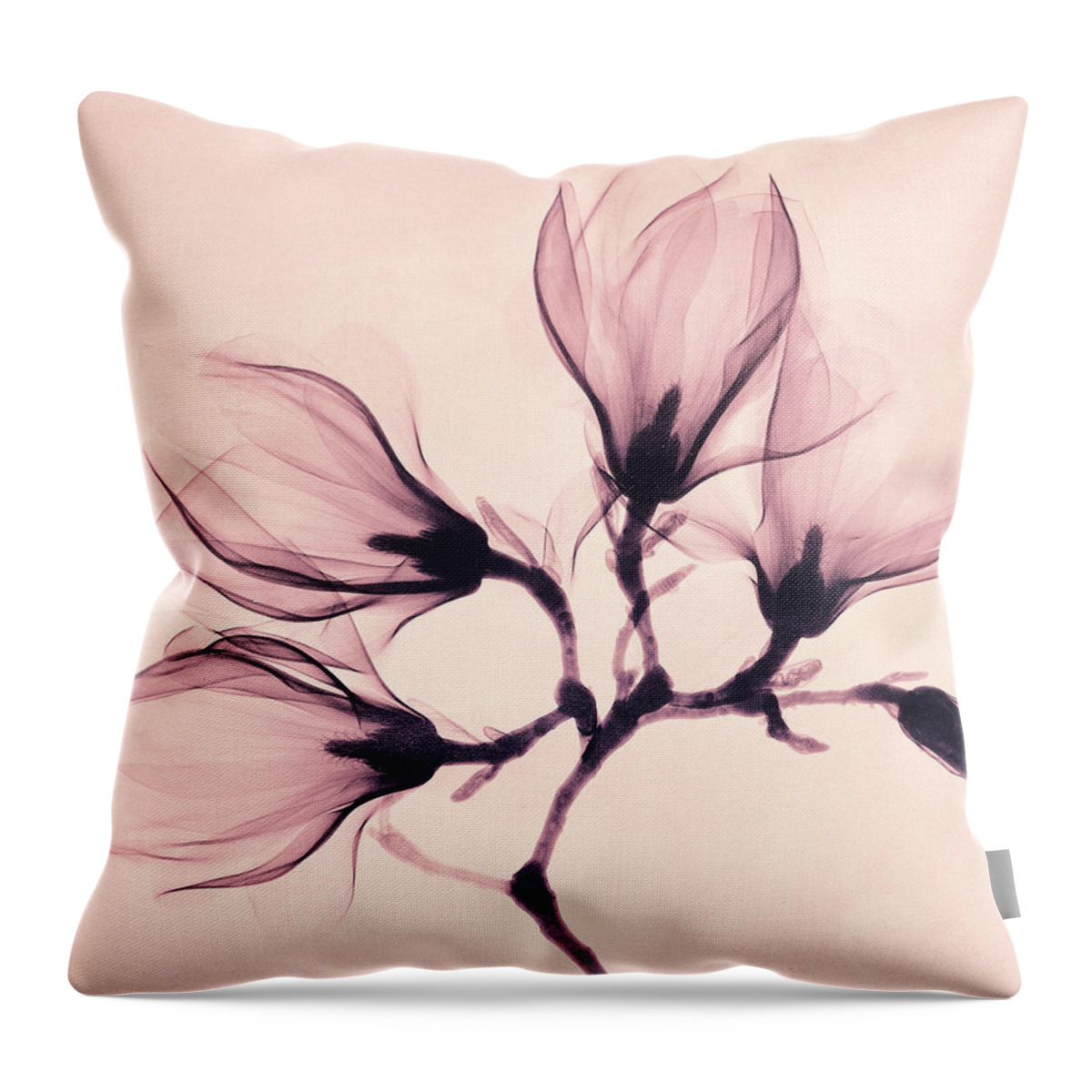 Magnolia Throw Pillow featuring the painting Whisper Magnolia by Mindy Sommers