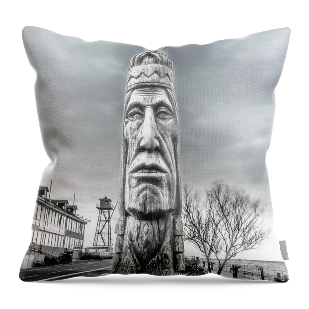 Ocean City Throw Pillow featuring the photograph Whispering Giant by Jodi Lyn Jones