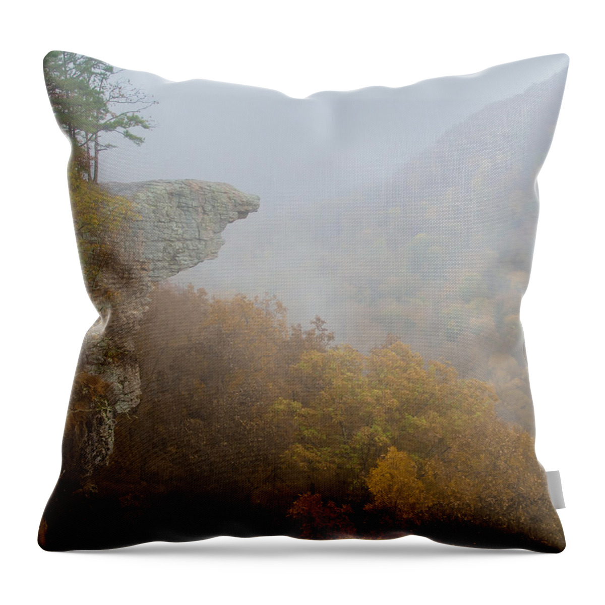  Throw Pillow featuring the photograph Whitaker Point Arkansas by Steve Marler