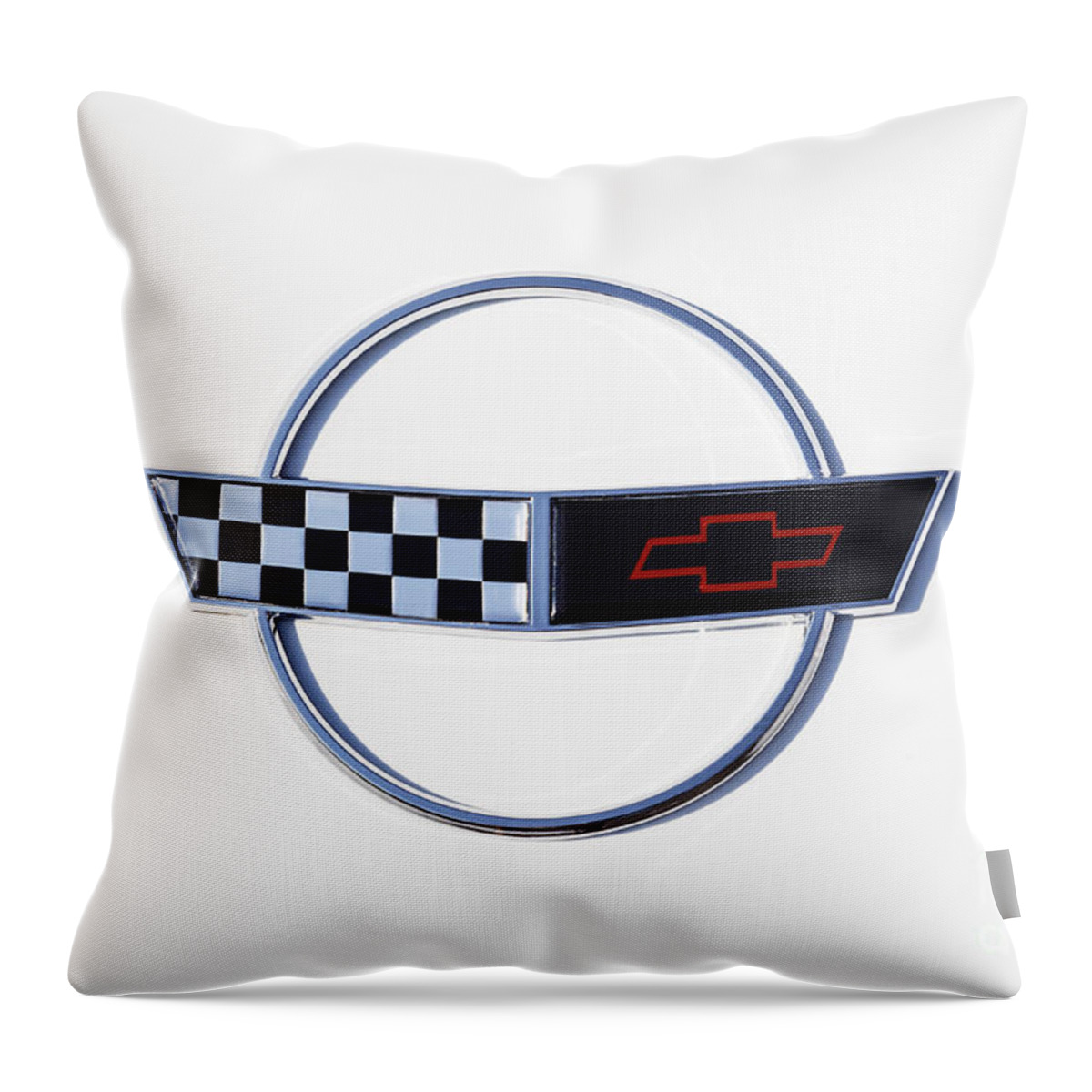 Chevrolet Throw Pillow featuring the photograph White C4 Corvette by Dennis Hedberg