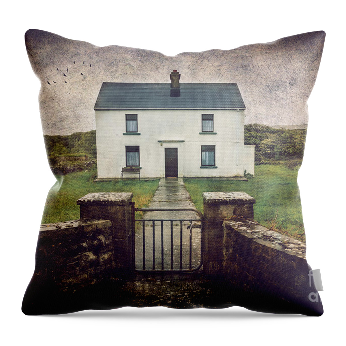 Aran Islands Throw Pillow featuring the photograph White House of Aran Island I by Craig J Satterlee