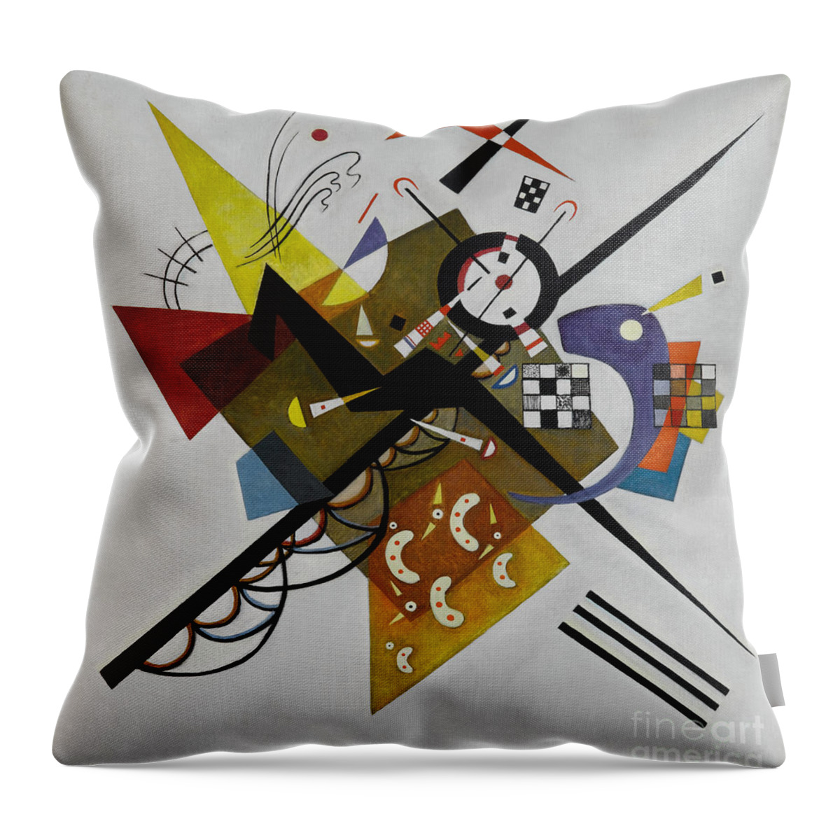 Abstract Throw Pillow featuring the painting White by Kandinsky