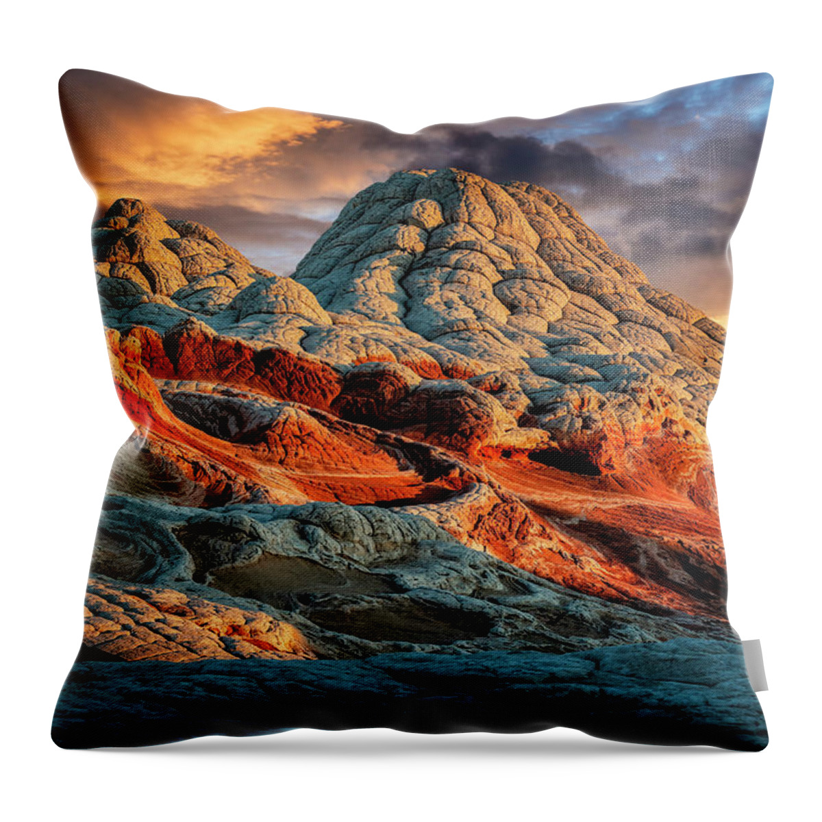 Arizona Throw Pillow featuring the photograph White Pocket Crater by Michael Ash