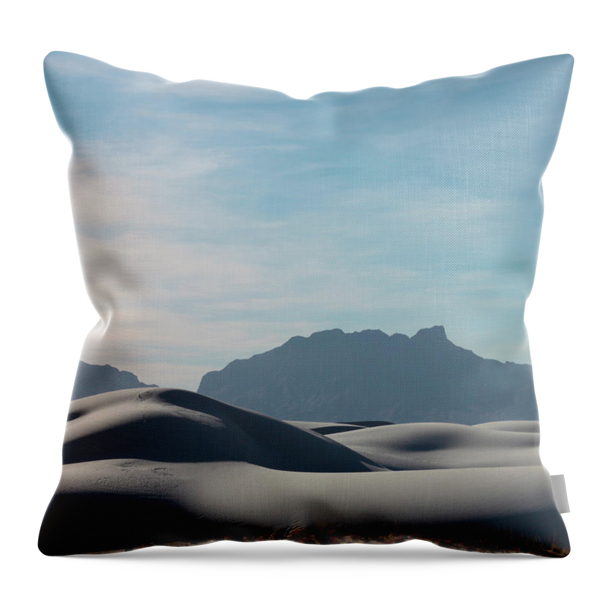 White Sands National Monument Throw Pillow featuring the painting White Sands Natural Anatomy by Jack Pumphrey