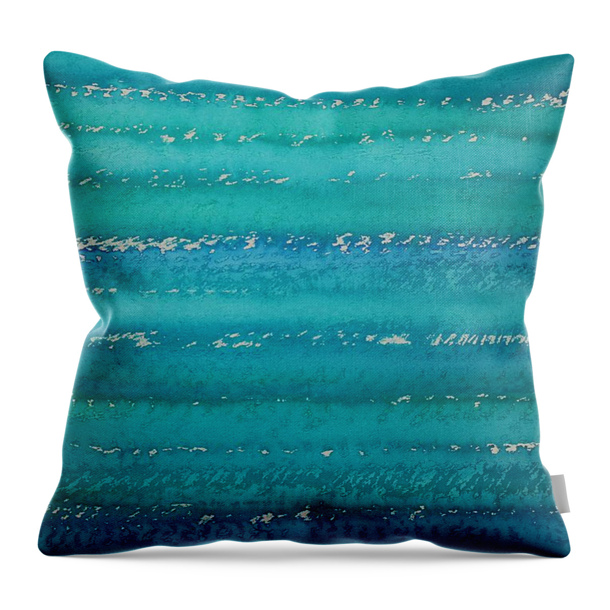 Water Throw Pillow featuring the painting Whitecaps original painting by Sol Luckman