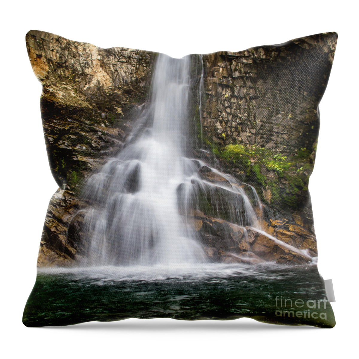 Waterfalls Throw Pillow featuring the photograph Whitmore Falls by Jim McCain