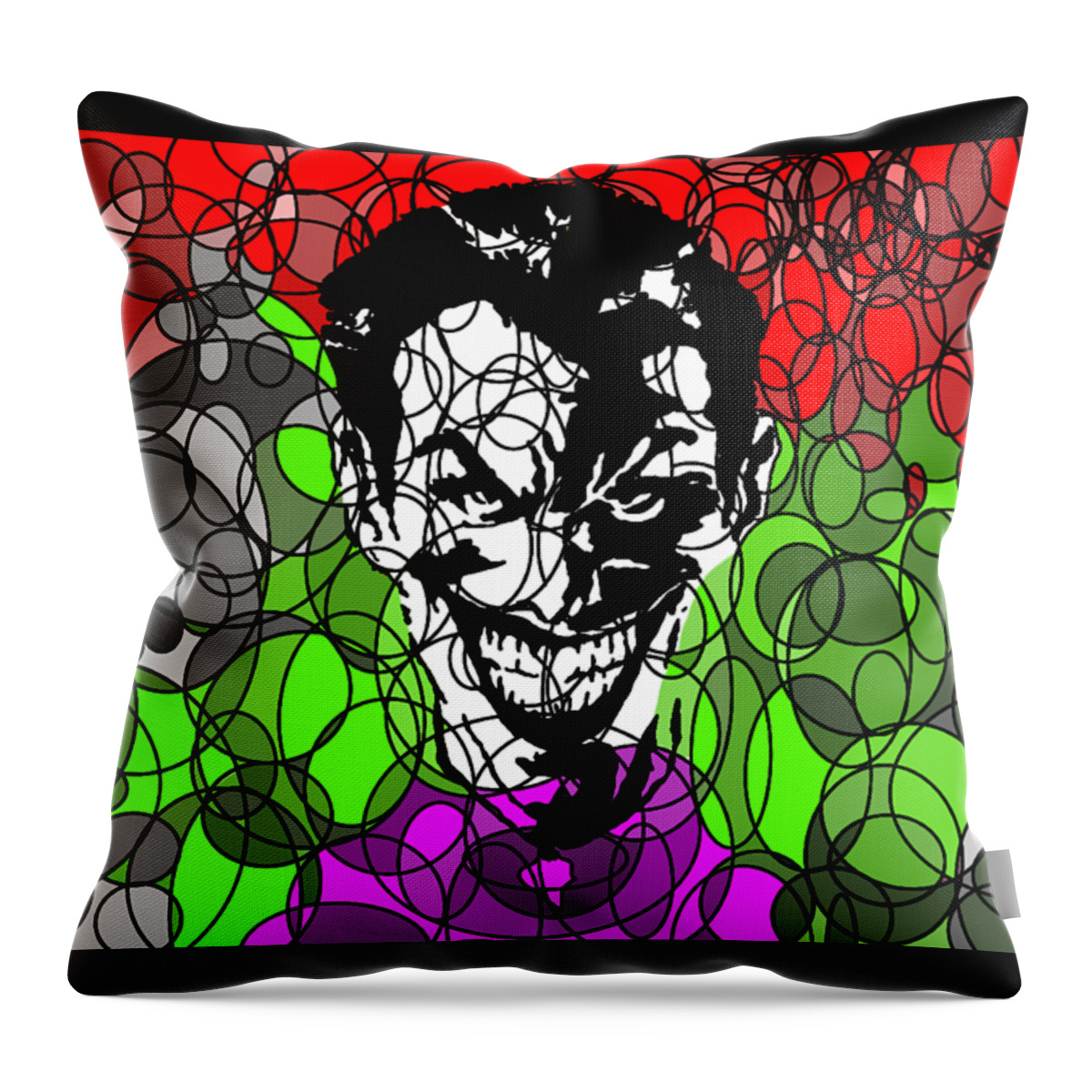 Joker Throw Pillow featuring the digital art Why SO by Jack Norton