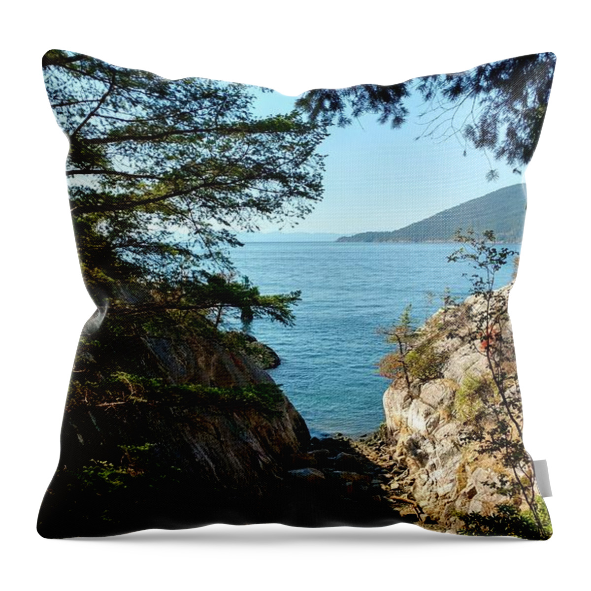 Landscape Throw Pillow featuring the photograph Whyte Cliff Park 2 by Luzia Light