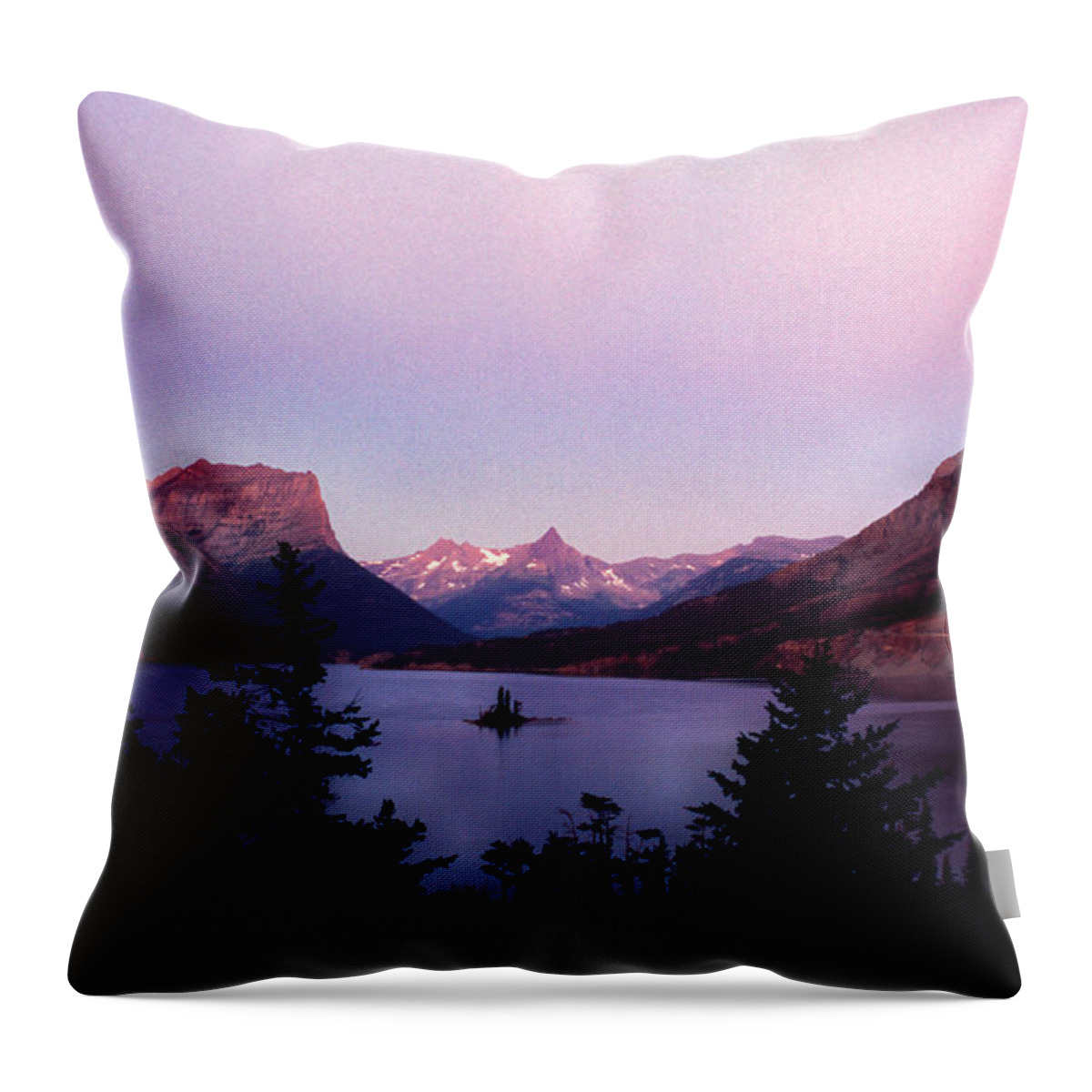 Glacier Throw Pillow featuring the photograph Wild Goose Island by Denise Dethlefsen