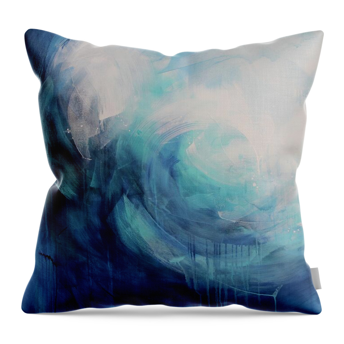 Abstract Throw Pillow featuring the photograph Wild Ocean by Tracy Male