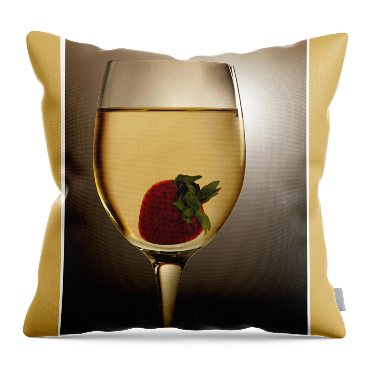 Strawberry Throw Pillow featuring the photograph Wild Strawberry by Joe Bonita