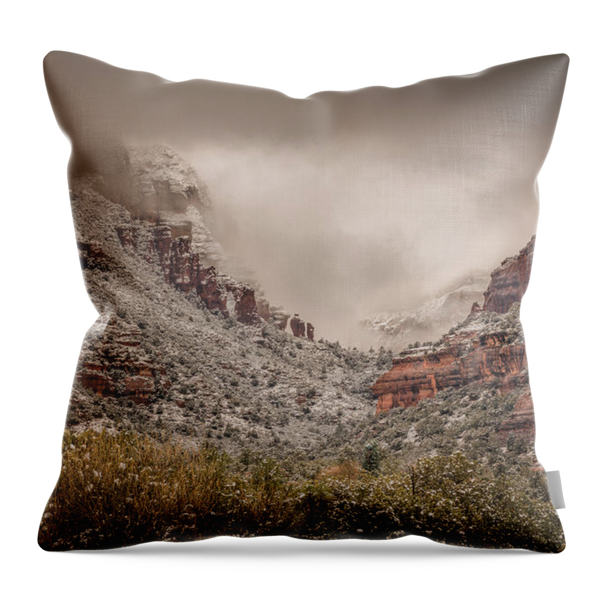 Boynton Canyon Throw Pillow featuring the photograph Boynton Canyon Arizona by Racheal Christian