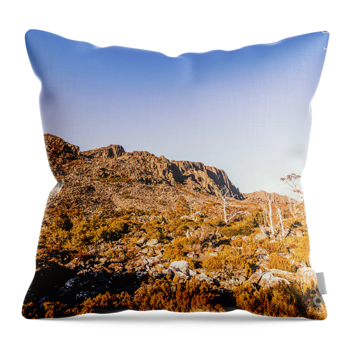 Rural Throw Pillow featuring the photograph Wild wilderness of stone geology by Jorgo Photography