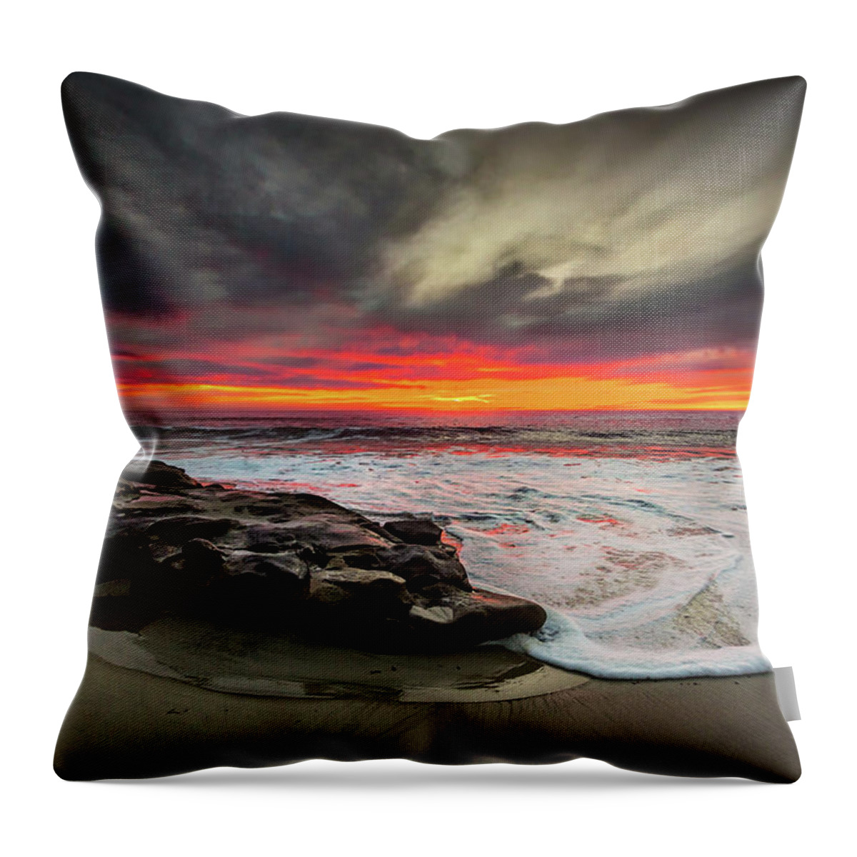 Beach Throw Pillow featuring the photograph Will of the Wind by Peter Tellone