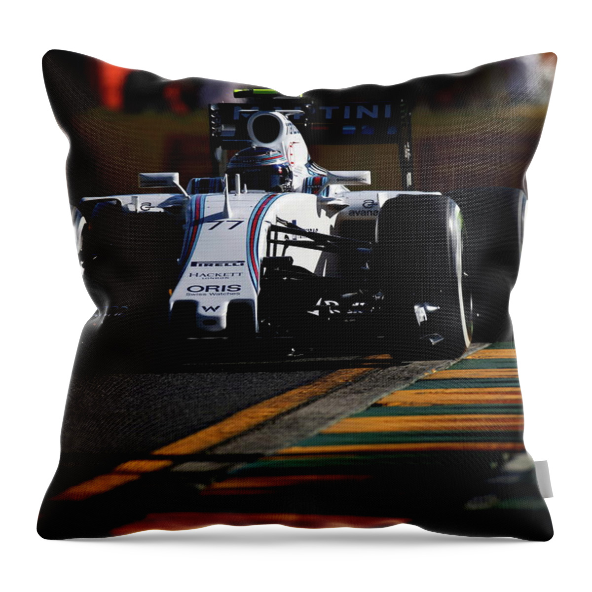 Williams Fw37 Throw Pillow featuring the photograph Williams FW37 by Mariel Mcmeeking
