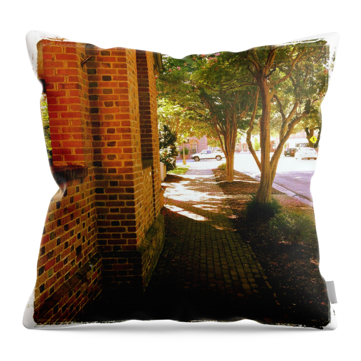 Williamsburg Throw Pillow featuring the photograph Williamsburg street by Will Felix