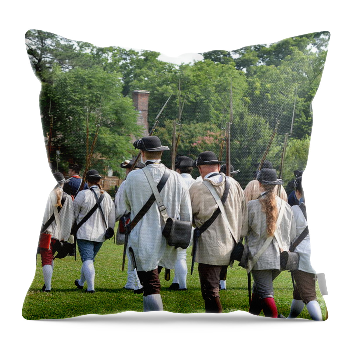 Colonial Williamsburg Throw Pillow featuring the photograph Williamsburg #3 by Buddy Morrison