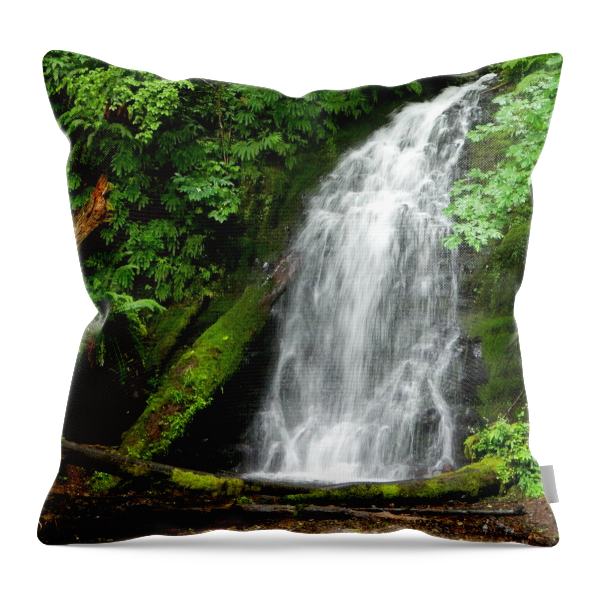Oregon Throw Pillow featuring the photograph Wilson River Hwy Waterfall by Gallery Of Hope 