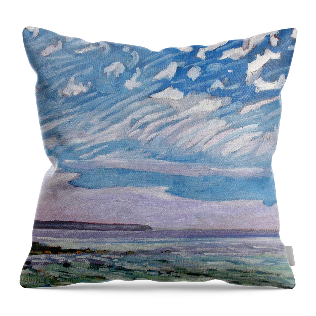 816 Throw Pillow featuring the painting Wimpy Cold Front by Phil Chadwick