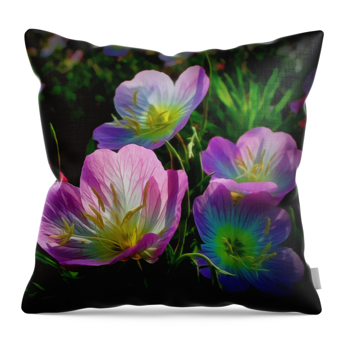 Wind Dancers Throw Pillow featuring the digital art Wind Dancers by Ernest Echols