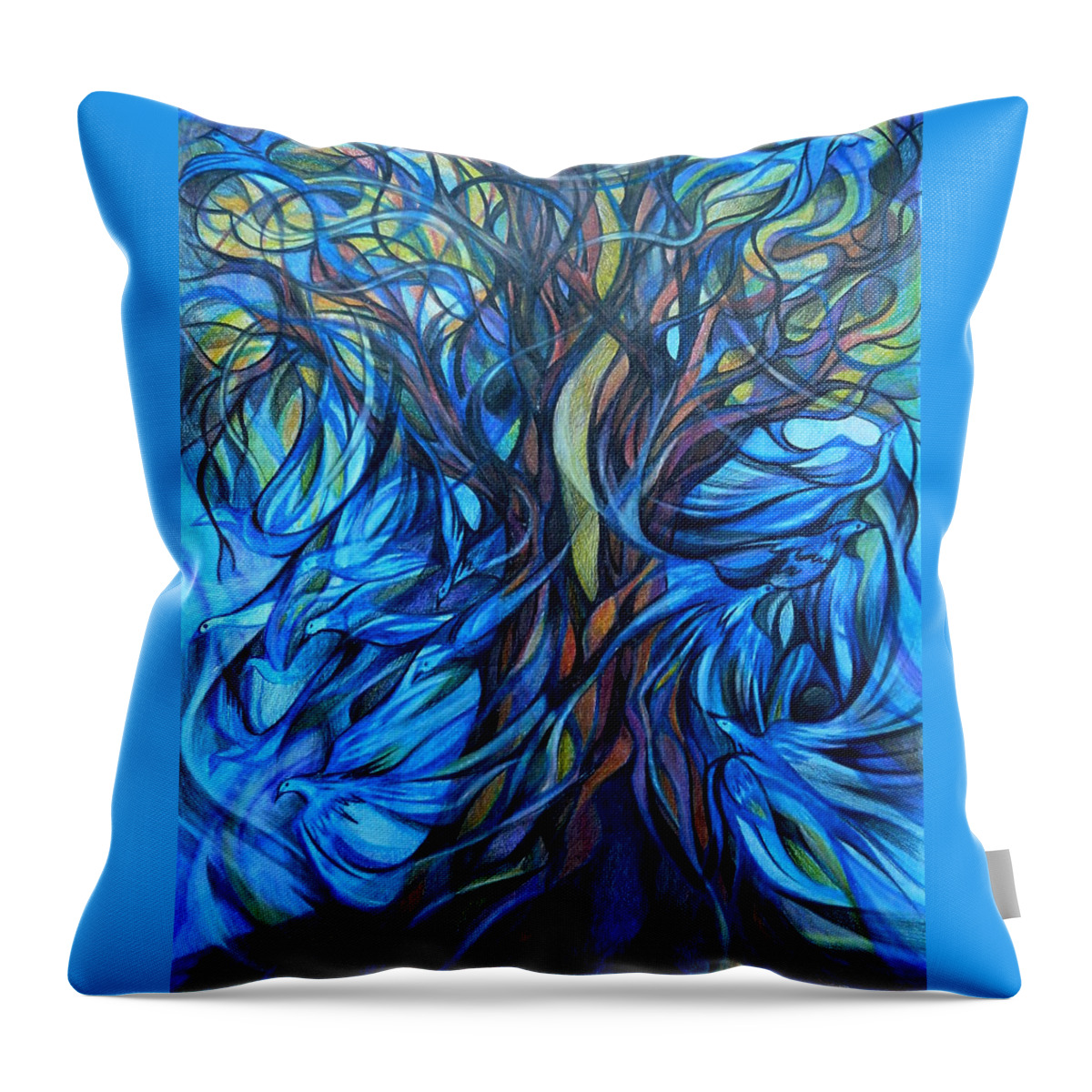 Travel Impressions Throw Pillow featuring the drawing Wind From The Past by Anna Duyunova