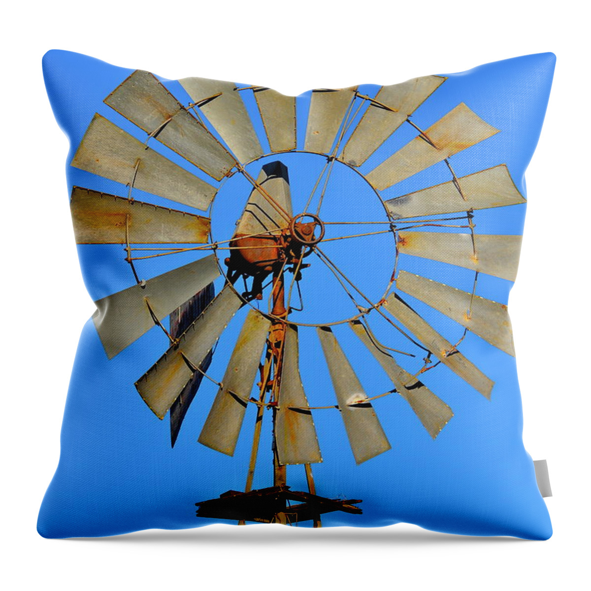 Wine Country Throw Pillow featuring the photograph Windmill by Bridgette Gomes